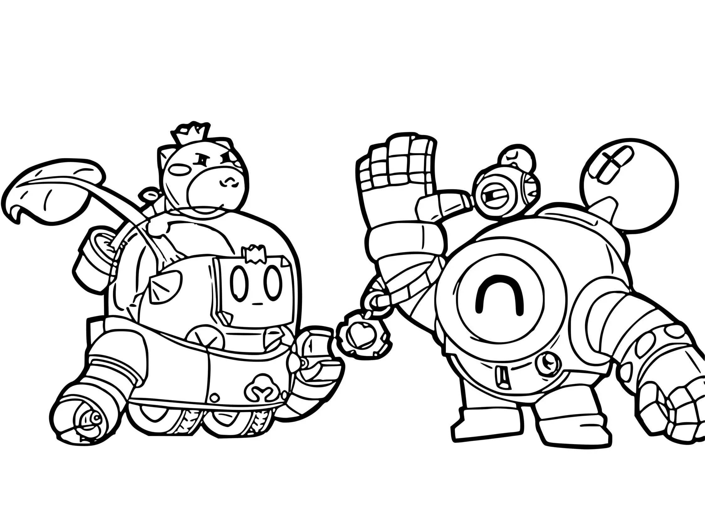 Coloriage Sprout Et Nani Brawl Stars - Brawl stars à imprimer