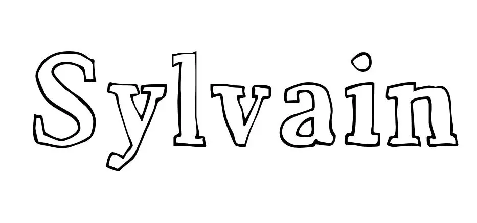 Coloriage Sylvain - Prénom à imprimer