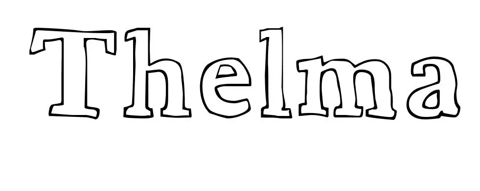 Coloriage Thelma - Prénom à imprimer