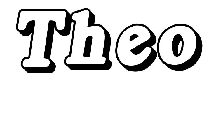Coloriage Théo - Prénom à imprimer