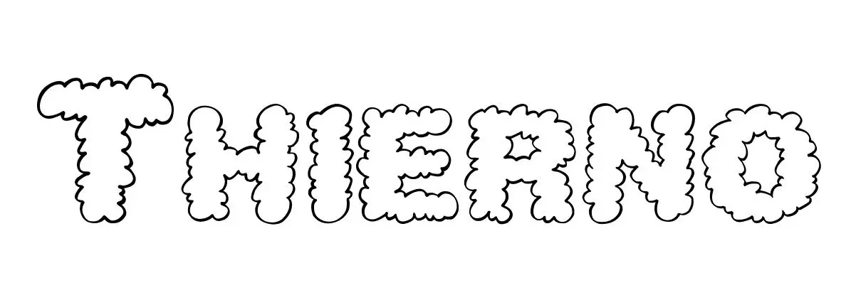 Coloriage Thierno - Prénom à imprimer