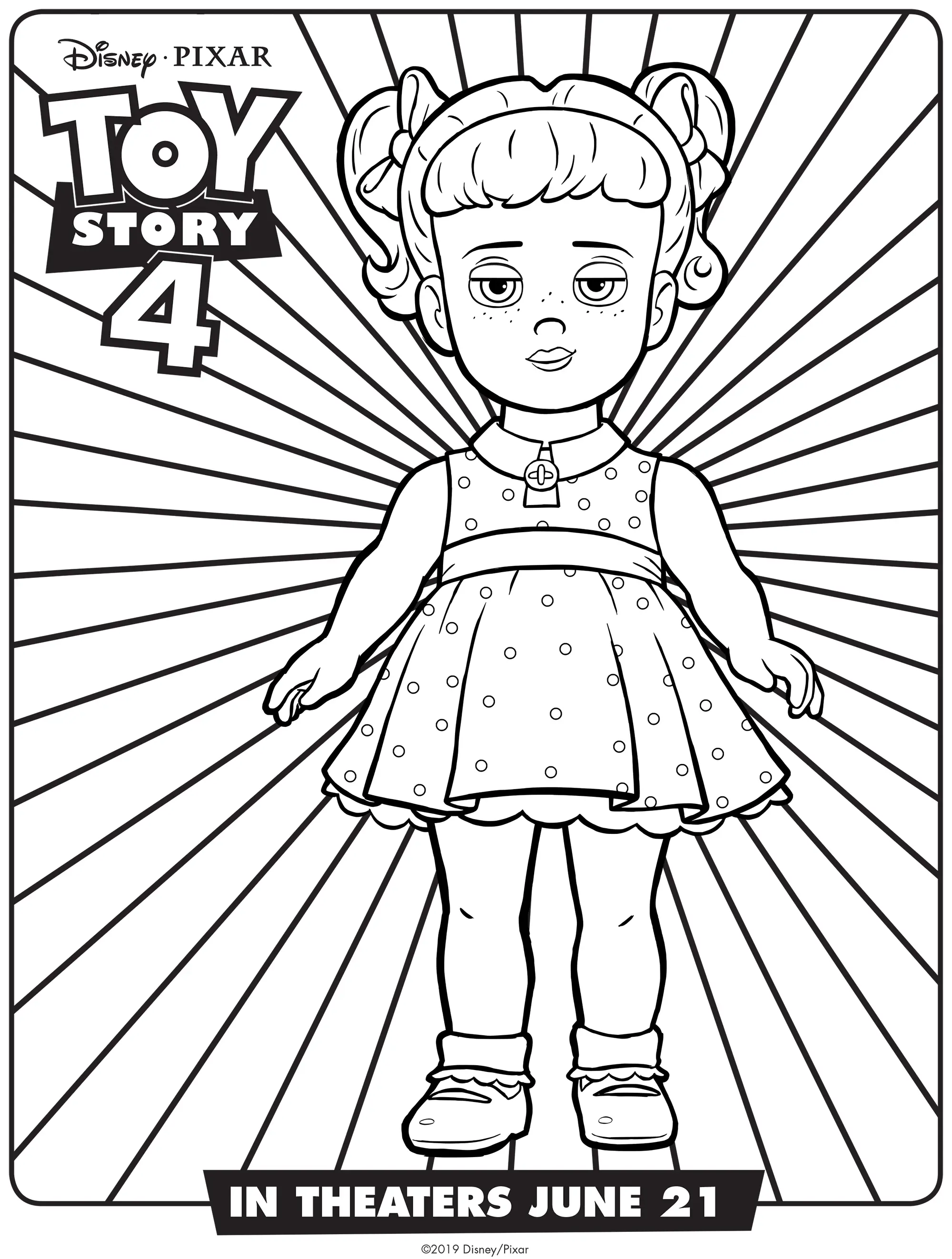 Coloriage Toy Story 4 Gabby Gabby - Toy story à imprimer