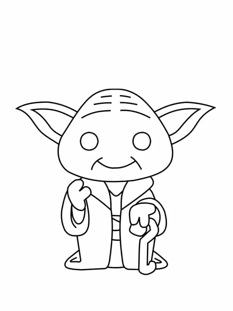 Coloriage Yoda - Star wars à imprimer
