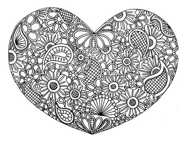 Coloriage Adulte Cœur Mandala Fleurs Zen Stvalentin - Saint-Valentin à imprimer