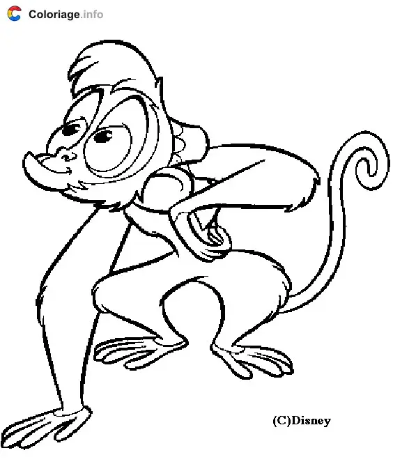 Aladdin and the Magic Lamp coloring page to print