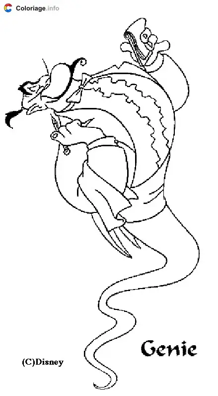 Aladdin and Jasmine on the Magic Carpet coloring page to print