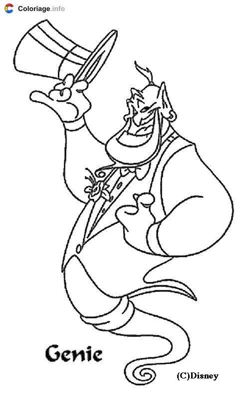 Aladdin and Jasmine's Magic Carpet Ride coloring page to print