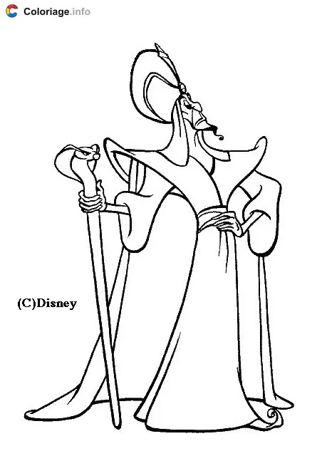 Aladdin and Jasmine's Magic Carpet Ride coloring page to print