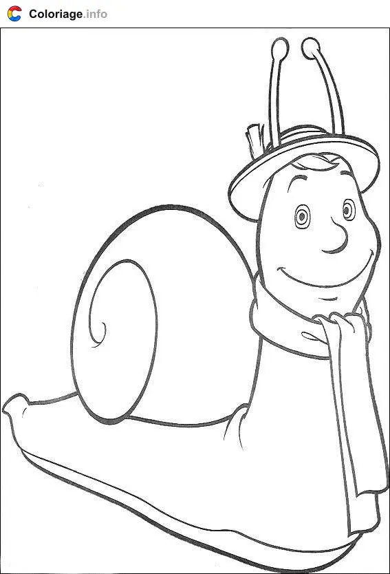 Coloriage Ambroise de face - Le Manège enchanté à imprimer