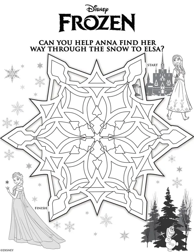 Coloriage Anna Labyrinthe Reine Des Neiges - La Reine des neiges à imprimer