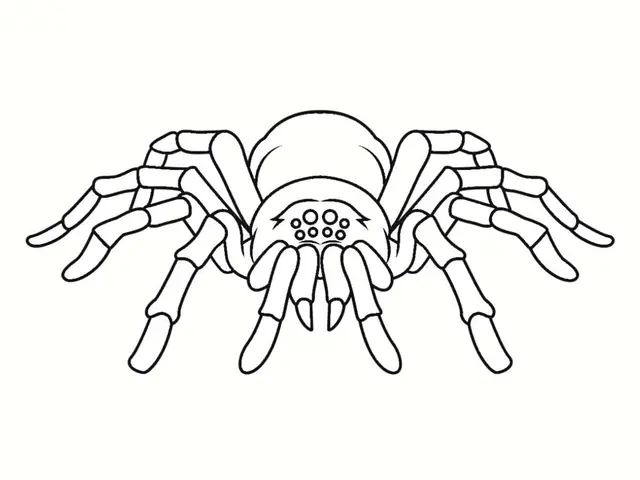 Coloriage Araignée Réaliste Jaune - Araignée à imprimer