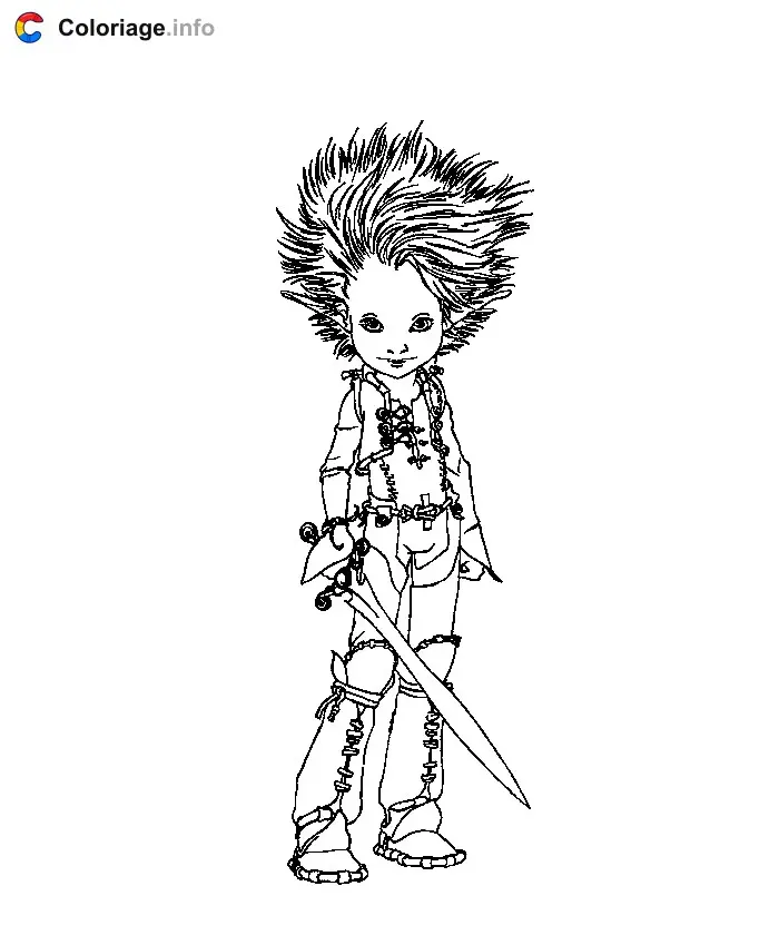 Coloriage Arthur et les Minimoys 001 - Arthur et les Minimoys à imprimer