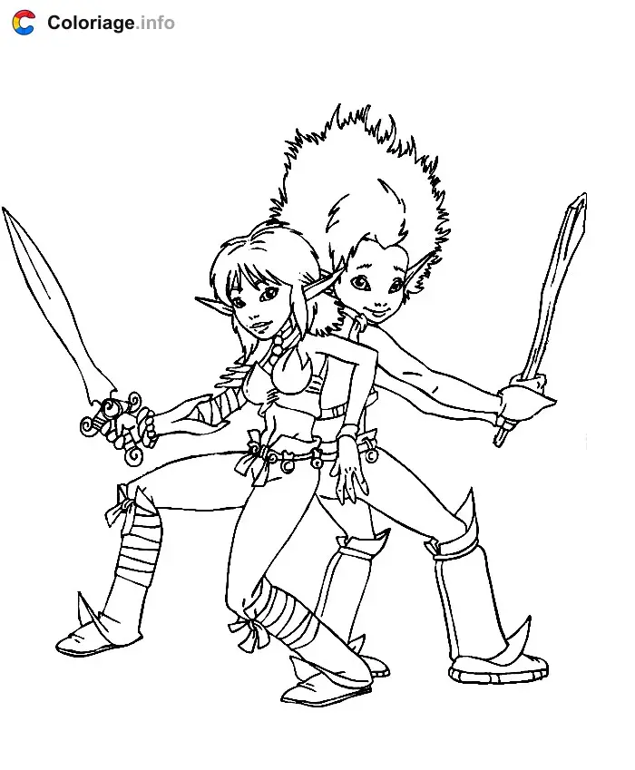 Coloriage Arthur et les Minimoys 004 - Arthur et les Minimoys à imprimer