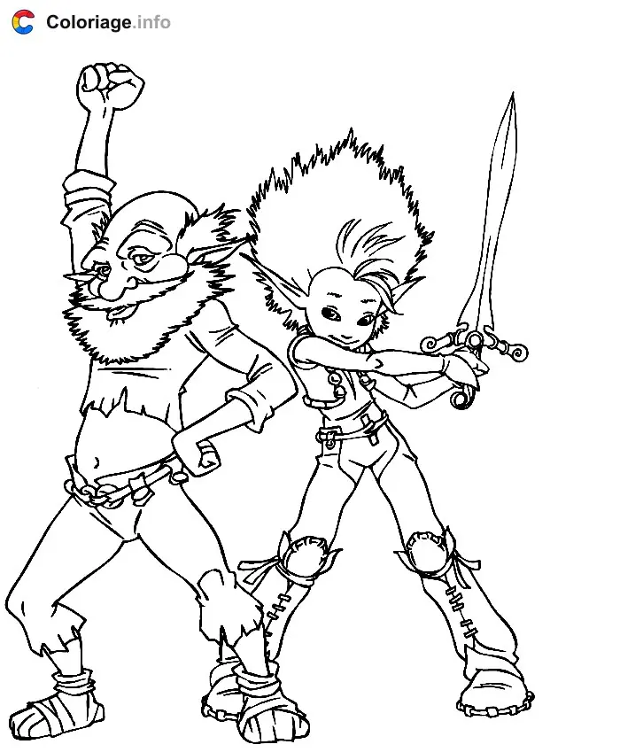 Coloriage Arthur et les Minimoys 006 - Arthur et les Minimoys à imprimer