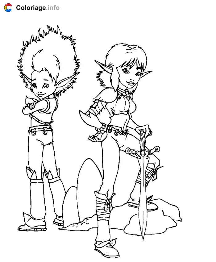 Coloriage Arthur et les Minimoys 010 - Arthur et les Minimoys à imprimer