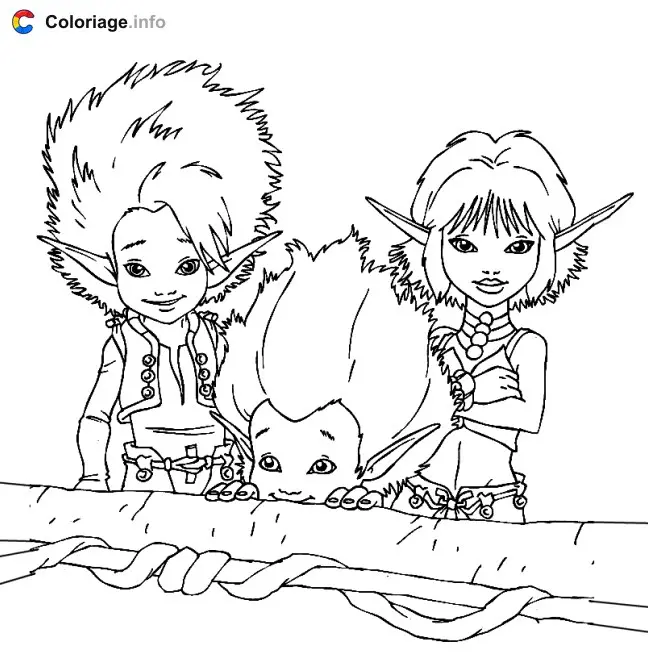 Coloriage Arthur et les Minimoys 011 - Arthur et les Minimoys à imprimer