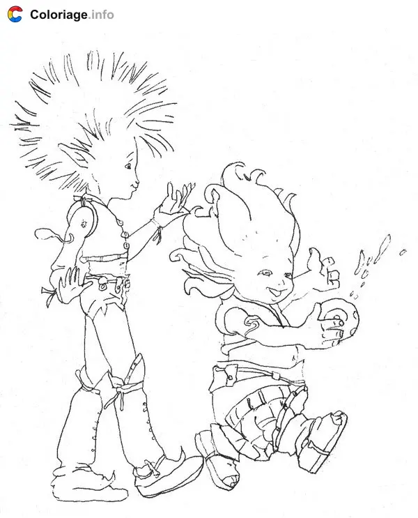 Coloriage Arthur et les Minimoys 014 - Arthur et les Minimoys à imprimer
