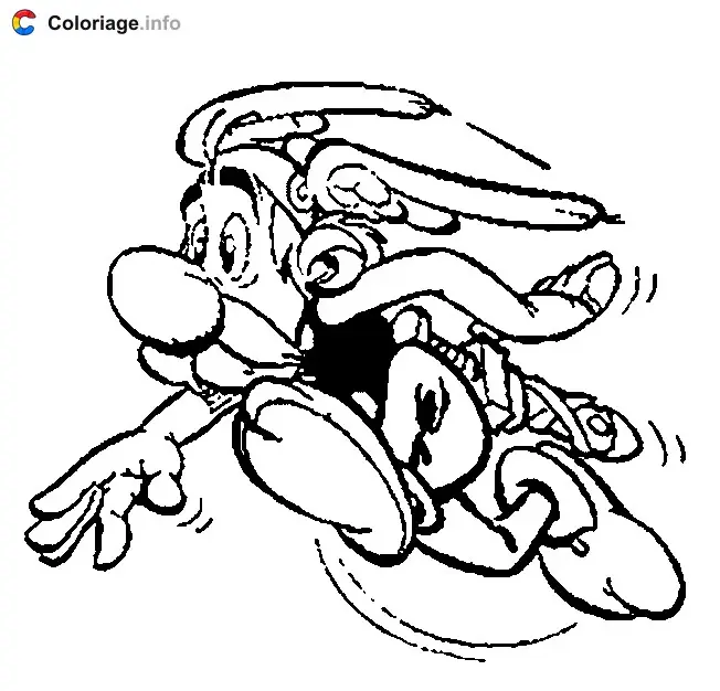 Coloriage Astérix court - Astérix à imprimer