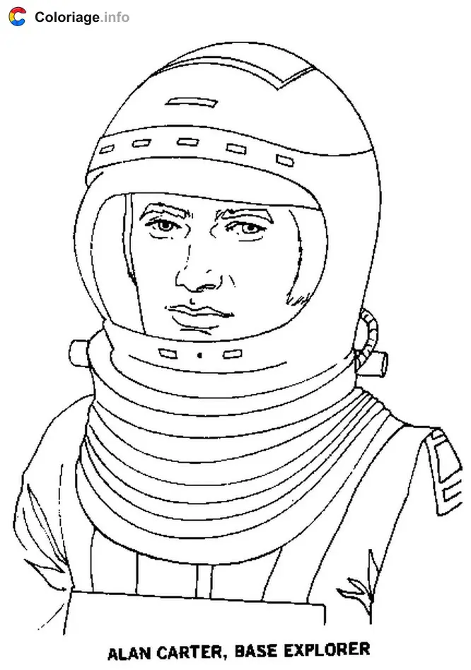 Coloriage Astronaute - Espace à imprimer