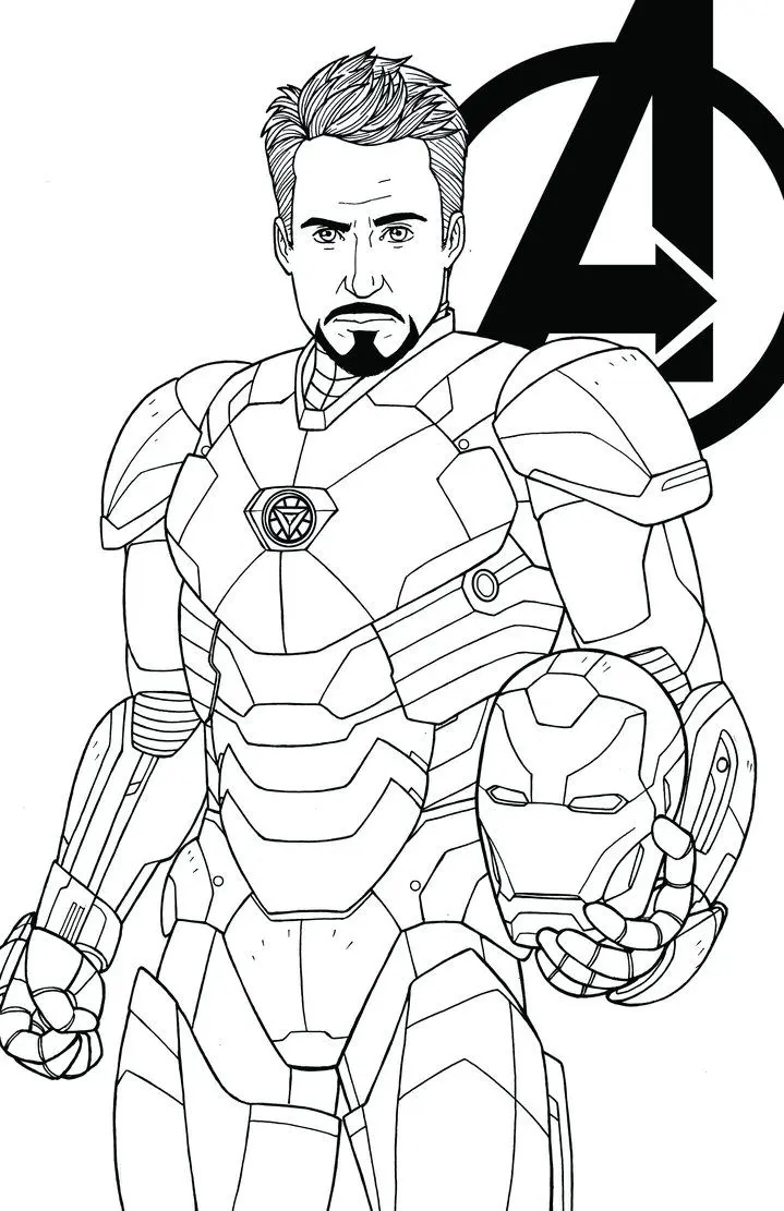 Disegno di Avengers Endgame – Iron Man Tony Stark da stampare