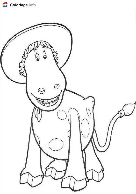 Coloriage Azalée la vache - Le Manège enchanté à imprimer