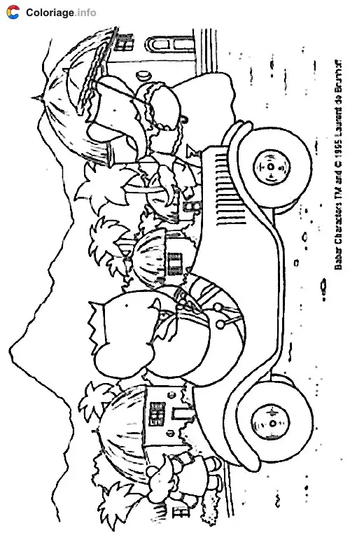 Coloriage Babar 005 - Babar à imprimer