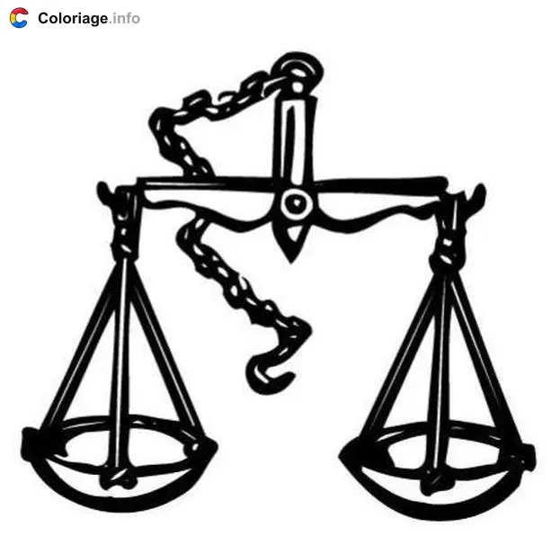 Coloriage Balance - Signes astrologiques à imprimer