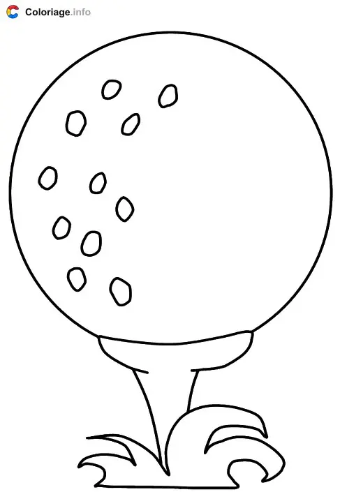 Coloriage Balle de golf - Golf à imprimer