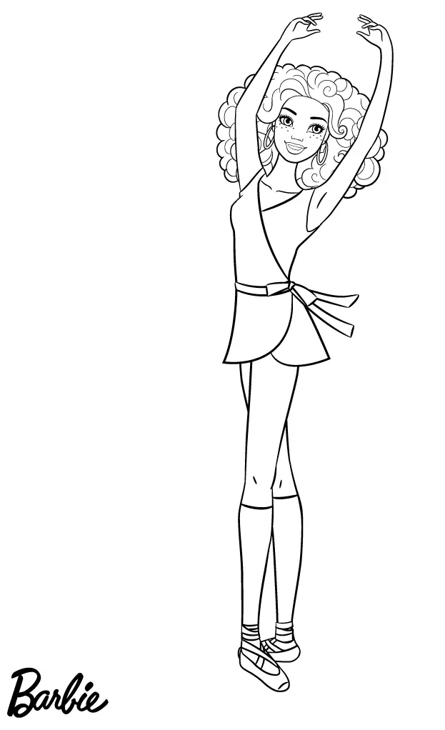 Barbie Does Ballet coloring page to print