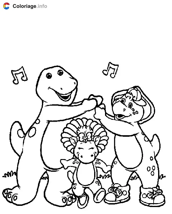 Coloriage Barney 007 - Barney à imprimer