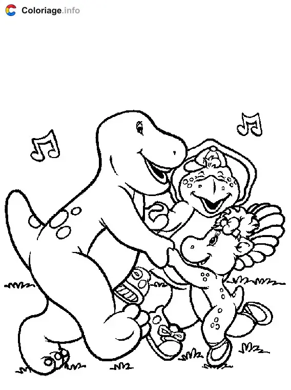 Coloriage Barney 008 - Barney à imprimer