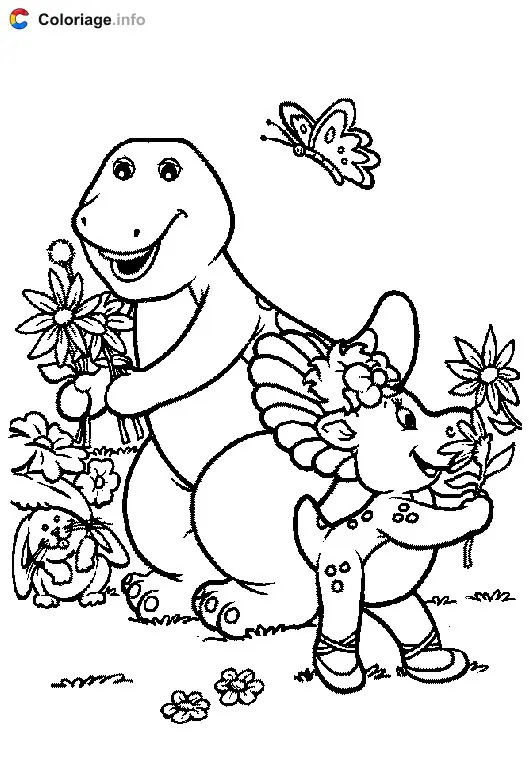 Coloriage Barney 010 - Barney à imprimer