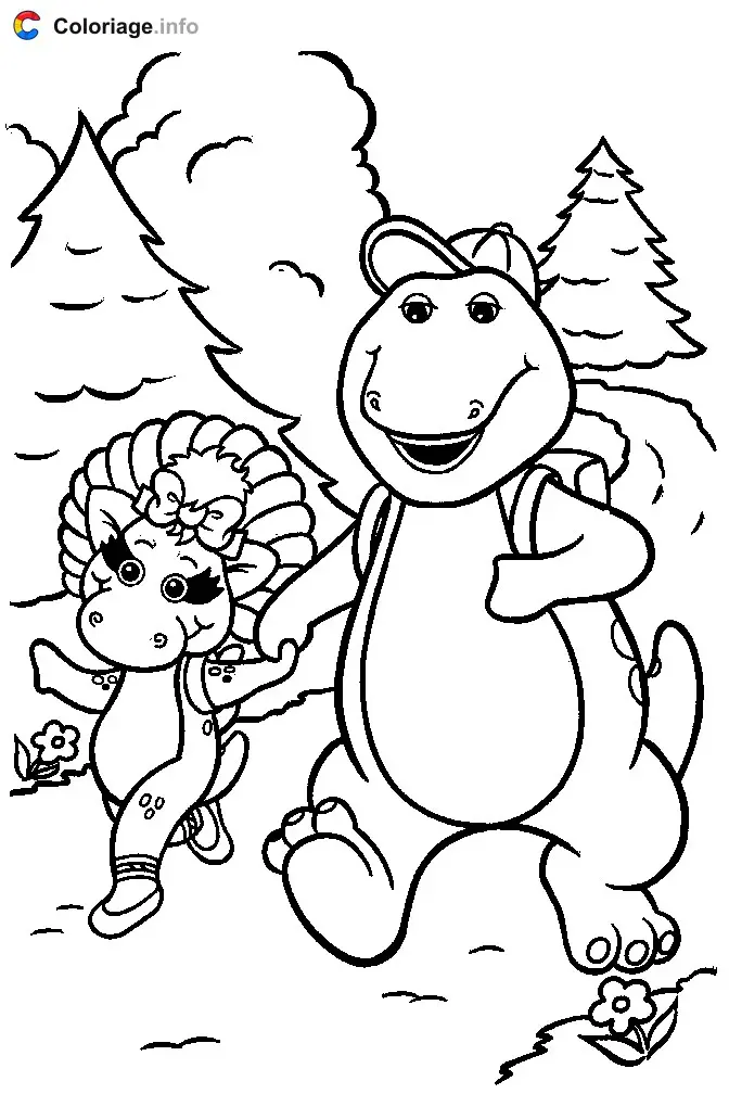 Coloriage Barney 015 - Barney à imprimer