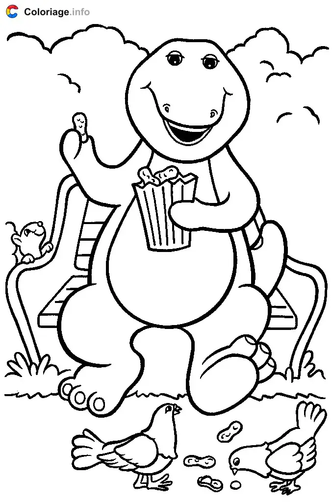Coloriage Barney 017 - Barney à imprimer