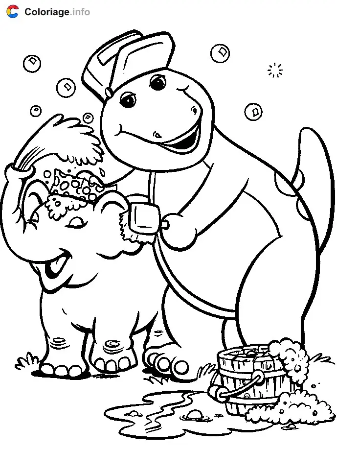 Coloriage Barney 018 - Barney à imprimer