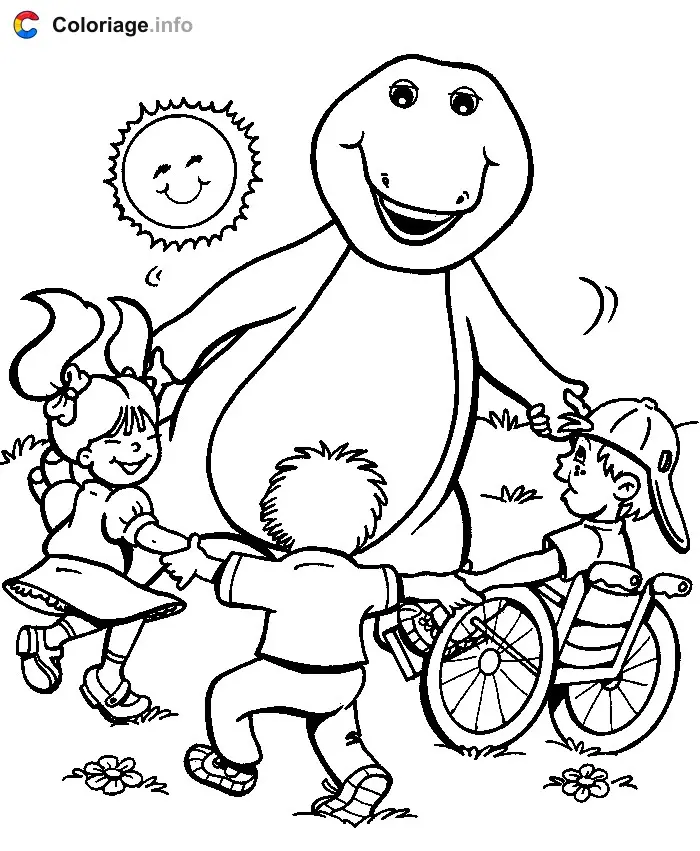 Coloriage Barney 019 - Barney à imprimer