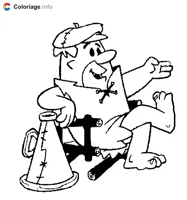 Coloriage Barney Laroche - Les Pierrafeu à imprimer