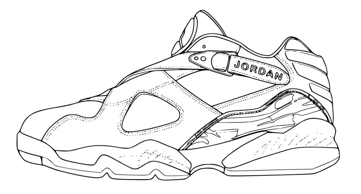 Disegno di Scarpe da basket Jordan Nike NBA da stampare