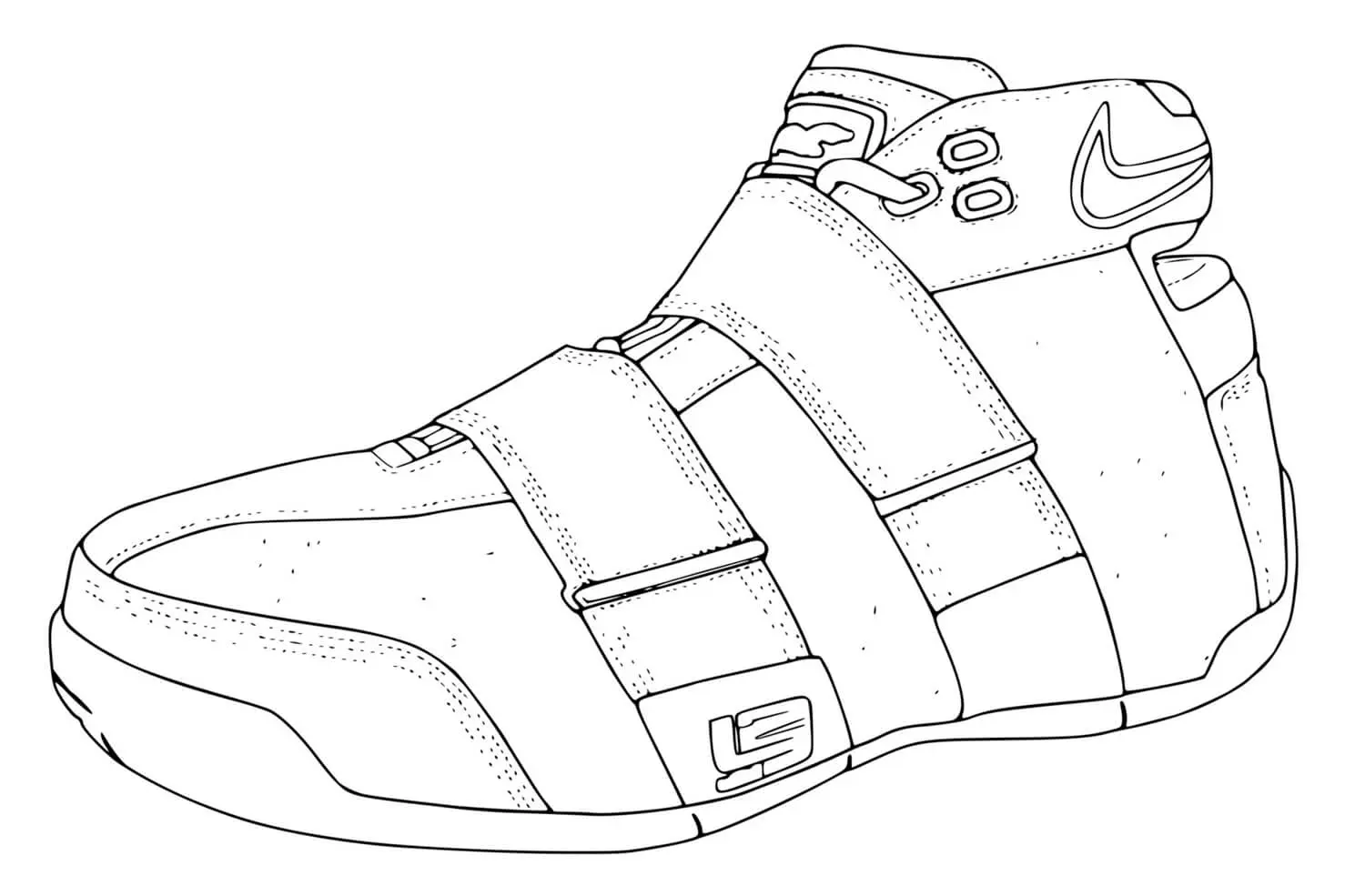 Coloriage Basket Nba Chaussure - Basket à imprimer