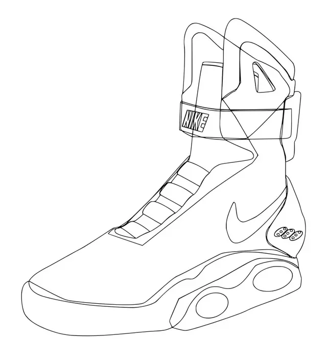 Coloriage Basket Nike Nba Futur - Basket à imprimer