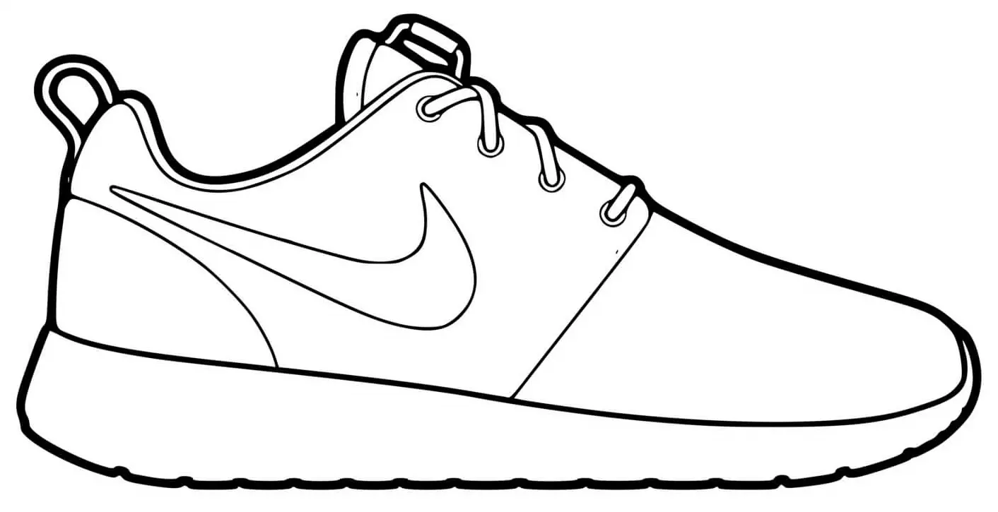 Coloriage Basket Nike Pour Faire La Course - Basket à imprimer