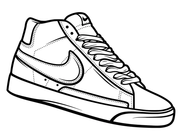 Coloriage Basket Nike Super - Basket à imprimer
