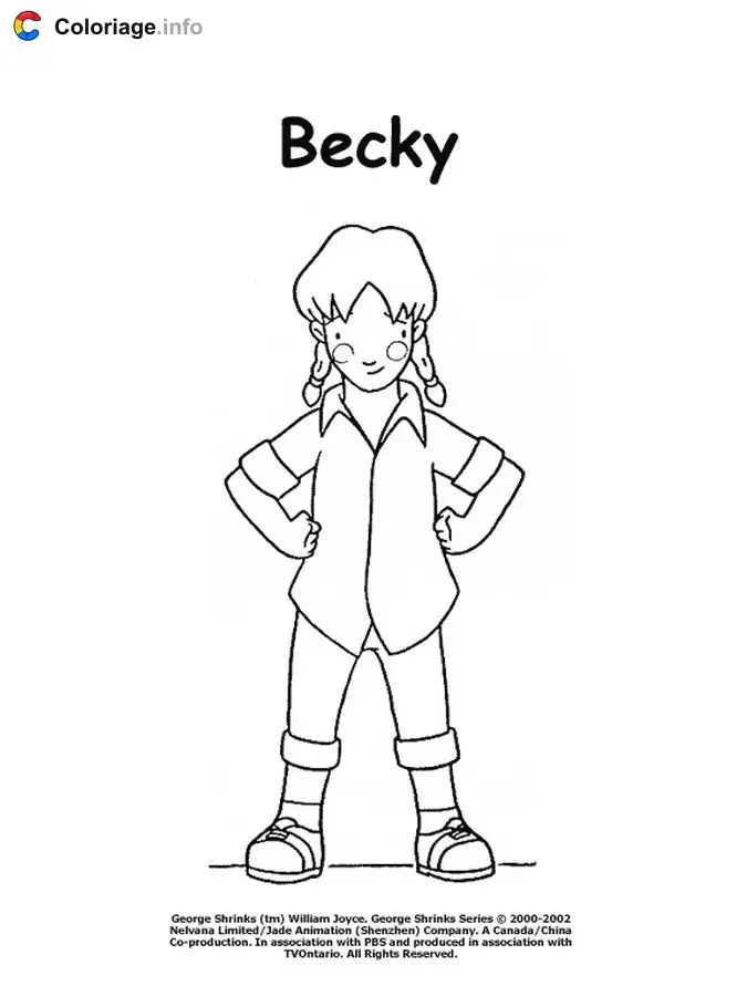 Coloriage Becky Shrinks - George rétrécit à imprimer