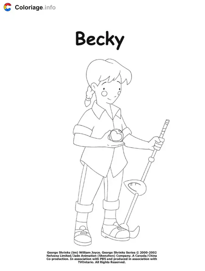Coloriage Becky - George rétrécit à imprimer