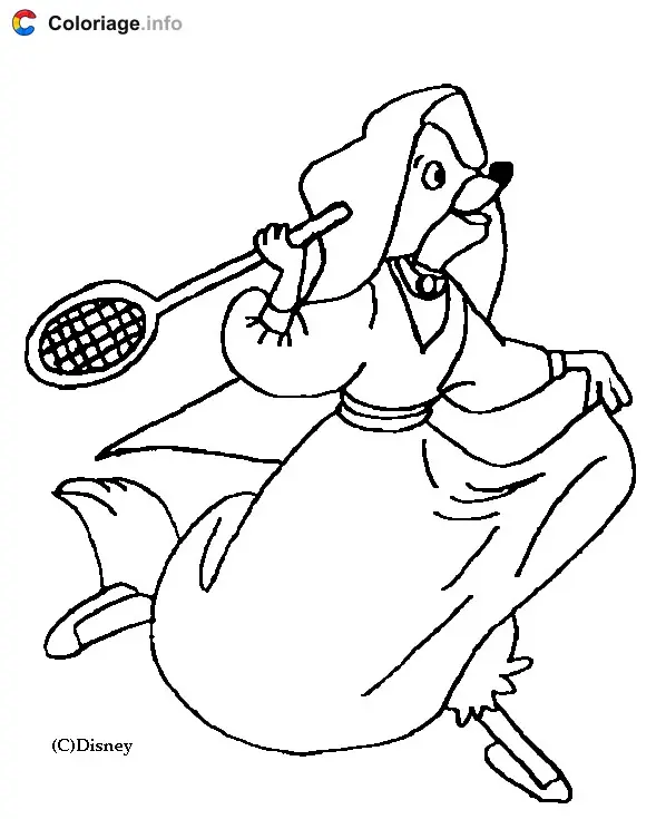Coloriage Belle Marianne - Robin des Bois à imprimer