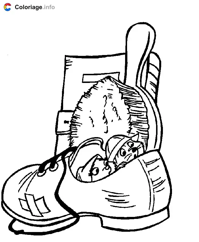 Coloriage Bernard et Bianca cachés dans une chaussure - Bernard et Bianca à imprimer