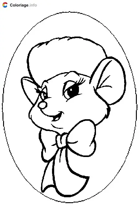 Coloriage Bianca - Bernard et Bianca à imprimer
