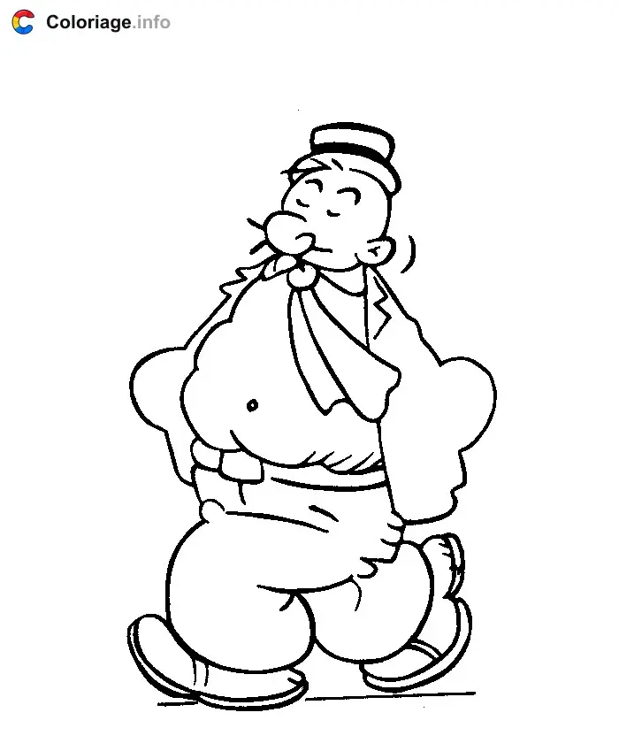 Coloriage Bonhomme - Popeye à imprimer
