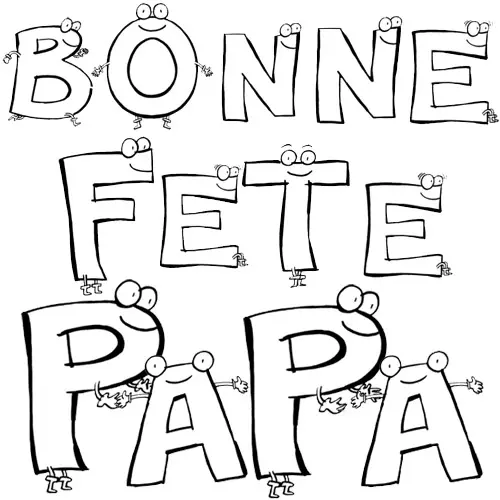 Funny Happy Father's Day coloring page to print