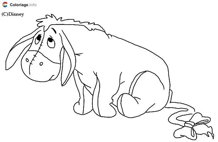 Coloriage Bourriquet en dessin - Bourriquet à imprimer
